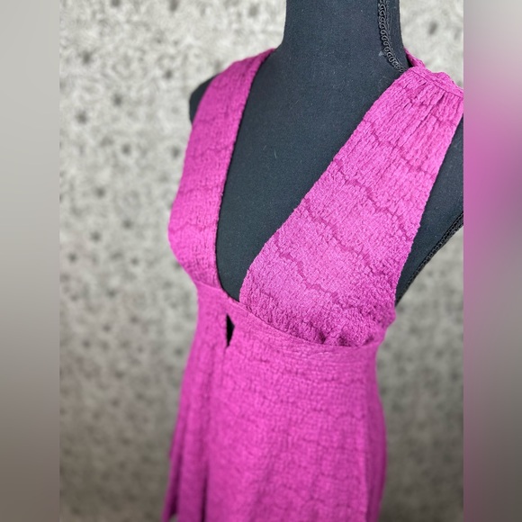 Free People Textured Cage Back Fit and Flare Dress. Size XS - Picture 3 of 5